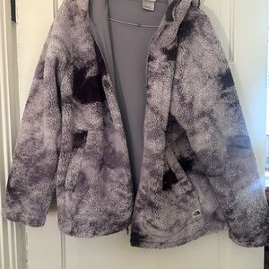 Purple and Gray Fleece Jacket